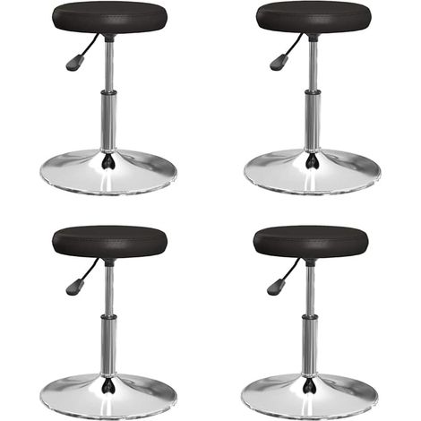 vidaXL Sillas de comedor 4 unidades cuero sintético negro (1/4)