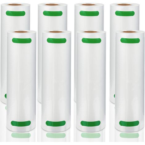 Swanew – Rouleaux sous vide alimentaire 20x600cm – Lot de 8 rouleaux réutilisables – Film multicouche pour cuisson sous vide et congélation (1/5)