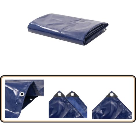 Abdeckplane 650 g/m² 2x3 m Blau - Abdeckplane - Plane - Wasserdichter Stoff - Wetterfeste Plane - Canvas Plane