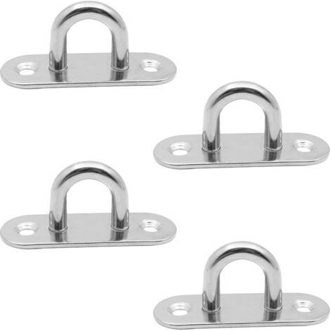 Stainless Steel Eyelet Plate, Stainless Steel Clip Hooks, Eyelet Plate for Eyelet Plate, Stainless Steel Eyelet Plate, for Parasol Mounting Accessories, 4 (1/4)