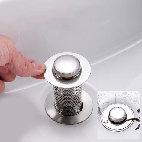 Filtro di scarico per lavandino, tappo di scarico per bagno, raccogli capelli per doccia, filtro anti-intasamento per casa, WC, bagno, lavandino, vasca da bagno (1/4)
