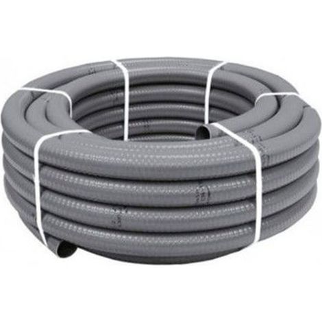 Tubería flexible de PVC gris Hidrotubo Flex 40 mm 25 m