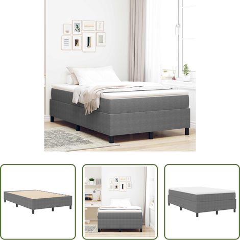 Lits en bois - Cadre de lit plateforme Gris clair 120 x 190 cm (1/5)
