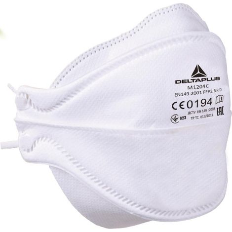 PACKUNG MIT 20 FALTBAREN EINWEG-HALBMASKEN FFP2 MIT 4 KLAPPEN DELTA PLUS- M1204C