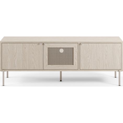 VIRA - Meuble TV 140cm -en mélamine Beige (1/5)