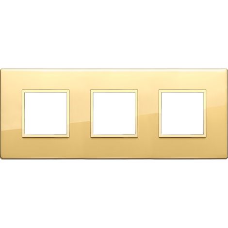 VIMAR - 21644.G09 Placca 6M(2+2+2)i71 oro totale lucido