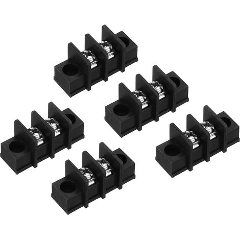 CCYKXA Los mit 5 zweipoligen Klemmenblöcken 300 V 20 A 9,5 mm Rastermaß Einreihig 2-polig DIN-Reihe Schraubklemmen (1/5)