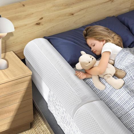 Barriere De Securite Enfant Lit, 2en1 en Mousse Longue Détachable en 2 Parties Utiliser, Barrière De Lit pour Bébés et Personnes âgées, Facile à Transporter Convient à Tous Les Lits (1/5)