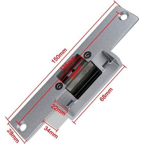 Electric Strike Lock Mode verrouillage de porte électrique une pièce pour contrôle d'accès, porte en bois et métal DC 12V (1/3)