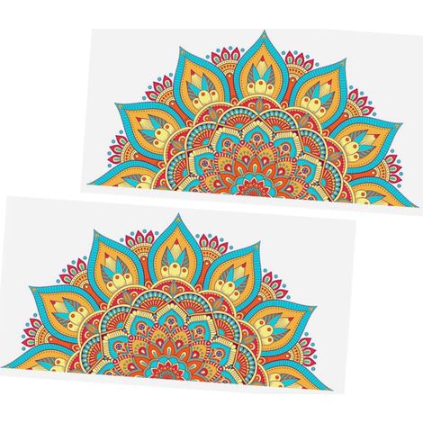 2pièces Stickers Mandala Autocollants Délicats Pour Fenêtres Stickers Muraux Mandala Pour Salon Et Salle à Manger Lot (1/5)