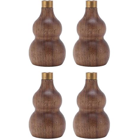 4er-Set Räucherstäbchenhalter aus Holz in Kürbisform, Retro-Stil, Massivholz, Dekorationsartikel