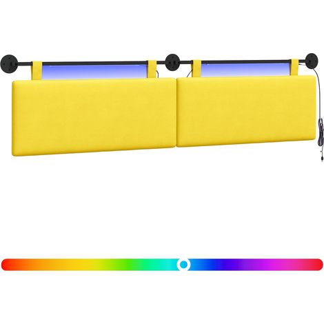 Maison Exclusive - Testiera sospesa Giallo Chiaro Tessuto in Cords (1/5)