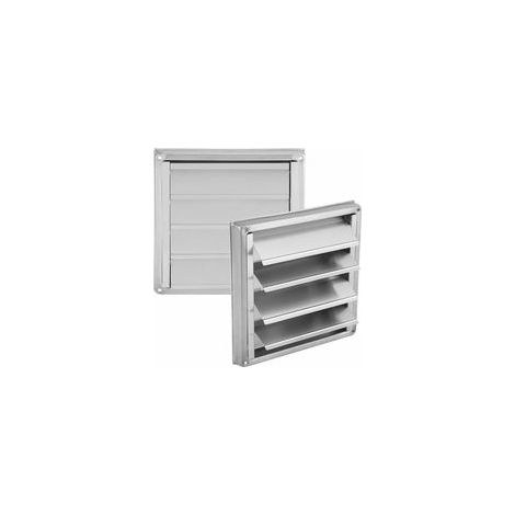 Grille d'aération carrée en acier inoxydable 100mm Lamelles mobiles pour ventilation sèchelinge et climatiseur Installation facile (1/5)