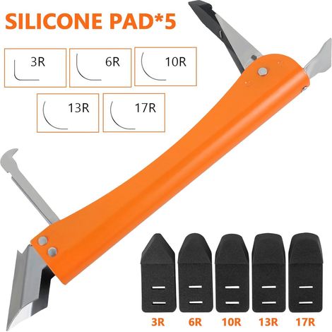 Utensili per calafataggio in acciaio inossidabile, utensile di finitura 4 in 1, utensile per la rimozione del sigillante, utensile per calafataggio in silicone per cucina, bagno, finestra, lavandino