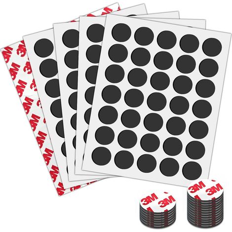 Magneti rotondi (1,9 cm) con retro autoadesivo – Magneti adesivi per frigorifero – Punti magnetici autoadesivi preforati (175 pezzi) (1/4)