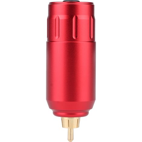 Alimentation sans fil, batterie mobile ultra-légère 1200 mAh avec connexion RCA pour stylo à tatouer (rouge) (1/5)