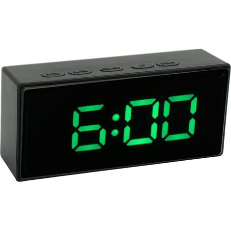 Alarm digital with sensor of temperature display LED green backlight smart function snooze design modern suitable to the bedroom or to the desk (1/5)