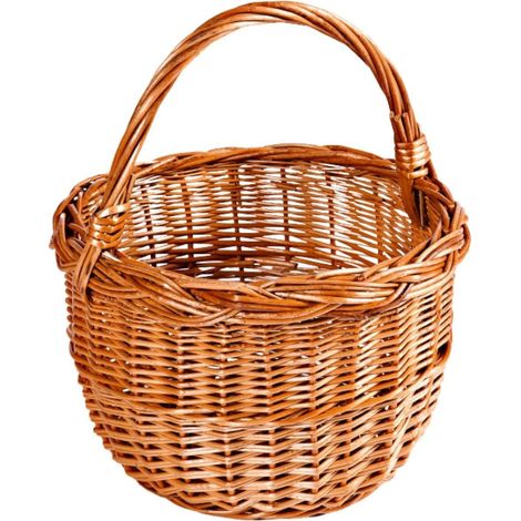 Cesto rotondo in vimini rosso Rosa, Ø30H39 cm