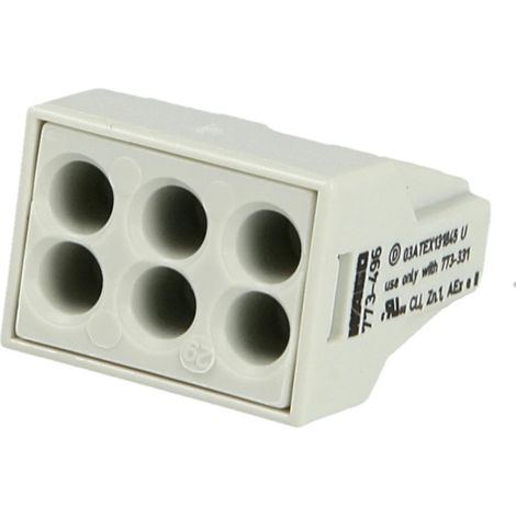 Borne de boîte de jonction pour applications Ex 6 conducteurs 0,75 - 2,5 mm².
