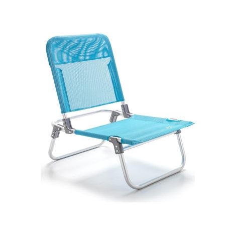 Spiaggina alluminio pieghevole azzurra textilene MO574-02 Fiesta