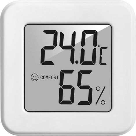 Mini LCD Indoor Thermometer Hygrometer, High Precision Portable Digital Temperature and Humidity Meter, Thermo-Hygrometer Indicator (1/5)
