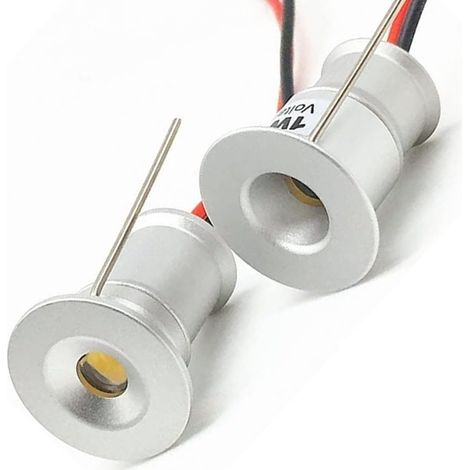 Trade Shop - 9 x Mini-LED-Einbaustrahler 1 W Cree Cob Silber Sternenhimmel Lichtpunkt - (1/5)