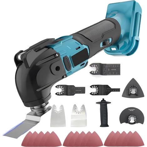 Oscillation Tool, Battery Multifunctional Tool for Makita Battery 18 V Li-Ion, 6 Variable Speed Brushless Motor Multitool, Oscillating Tool for Removing, Scraping Cutting (Without Battery) (1/5)