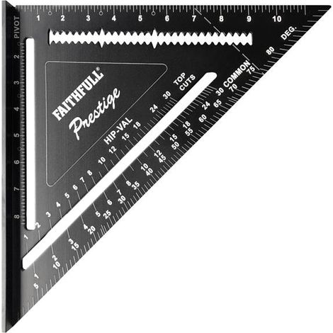 Faithfull Prestige Quick Square Black Aluminium 300mm (12in) (1/5)