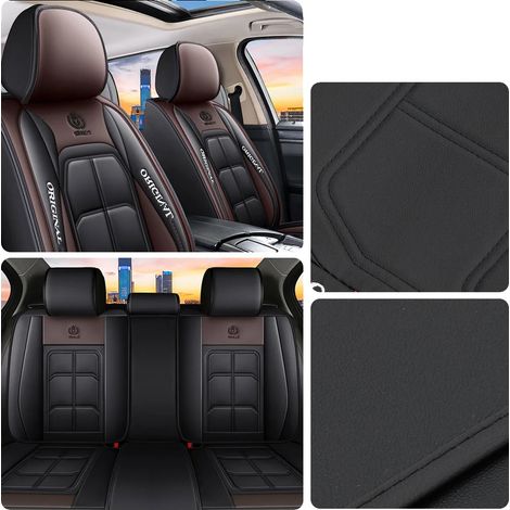 Set di coprisedili per auto, impermeabili, universali, marroni (1/2)