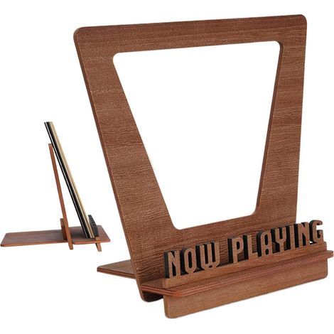 Now Playing Support de rangement en bois pour disques - Peut contenir jusqu'à 5 disques vinyles - Décoration de la maison (1/5)