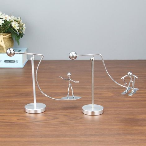 Balancefigur eines 30 cm großen Gewichthebers, Büro- und Wohndekoration, Spielzeug zur körperlichen und psychischen Stressbewältigung, Schreibtischornament, originelles Geschenk (1/3)