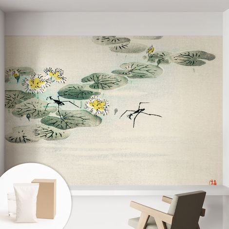 Papier peint intissé avec motifs pour salon et chambre accessoire stylé pour votre intérieur - Colle incluse gratuite Eaux calmes 152x104 cm (1/5)