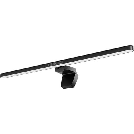 Lampe de bureau suspendue d'intérieur avec protection oculaire + noire - lampe pour écran d'ordinateur portable - 25 cm (1/5)