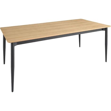 Table repas extensible 200/300 cm placage bois et pieds métal – JOLENE (1/5)