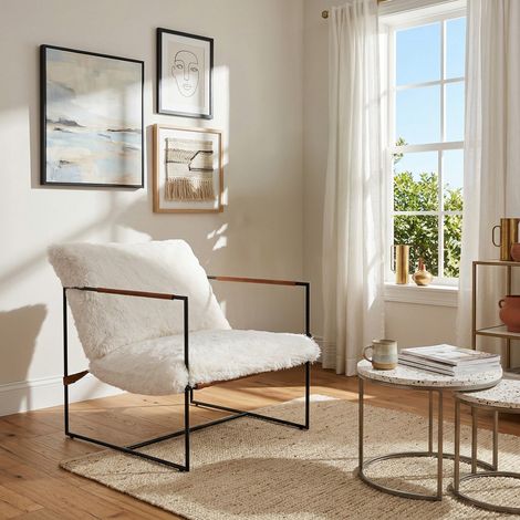 Fauteuil lounge NEO, Blanc/ 79.5x73.5x85