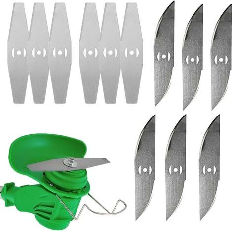 Set of 12 14cm Metal Replacement Blades for String Trimmers, Metal Blades for Cordless Brushcutters, String Trimmer Accessories (12 Accessory Blades Only) (1/4)