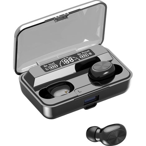 Talkie-walkie numérique double oreille pour le commerce électronique en mode privé avec fonction d'alimentation mobile et écouteurs Bluetooth 5.0 (1/5)