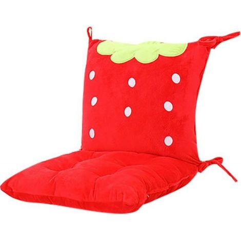 Coussin de chaise Coussin de siège en peluche Coussin de dossier avec attaches Coussins de chaise épais (1/4)
