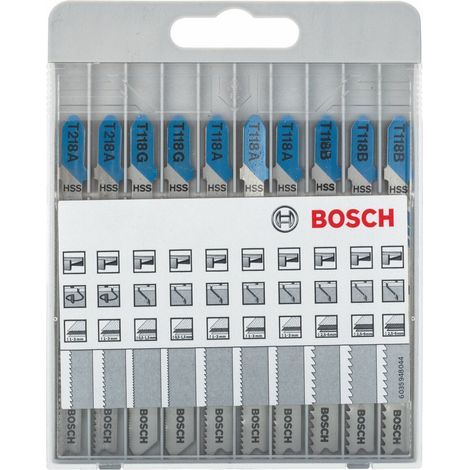 Coffret de lames pour scie sauteuse 10 pièces Métal Gris (1/3)