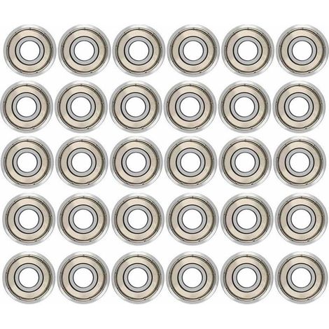 30pcs 608ZZ Roulements à Billes,Métal Double Blindage Roulements Speed Bearings Roulements à Billes de Qualité pour Roller,Skateboard,Longboard,Waveboard/8 x 22 x 7mm (1/5)