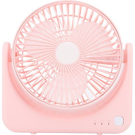 Kleiner, leiser und tragbarer USB-Tischventilator für Zuhause, Auto, Reisen, Büro, Innen- und Außenbereich (rosa) (1/5)