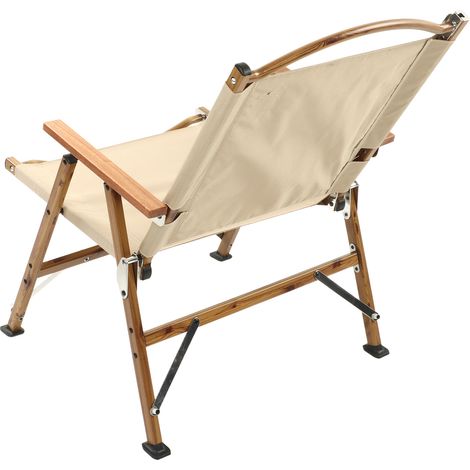 Chaise pliante portable avec accoudoirs, chaise de jardin ultralégère, adaptée à la randonnée, à la pêche à la plage, kaki. (1/5)