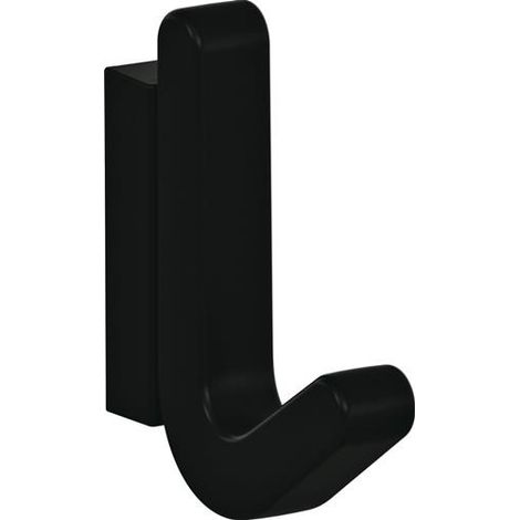 Gancho individual Ser.477 mate, elástico Ku.(TPU) 90 negro intenso H.68mm HEWI (1/2)