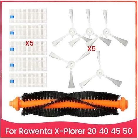 Kit de filtres pour brosse latérale des aspirateurs Rowenta X-Plorer des séries 20, 40, 45 et 50 (RR6875, RR7275, RR8227) - pièces détachées (1/5)
