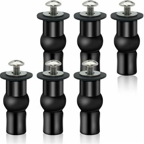 Toilet Seat Screws, 6 Pack Toilet Seat Fittings Universal Expanding Rubber Toilet Seats (1/5)
