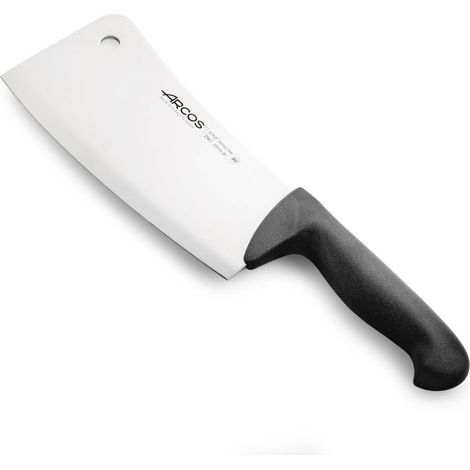 Arcos Serie 2900, Mannaietta Mannaia da Cucina Coltello Scannare Coltello Macellaio, Lama Acciaio Inossidabile NITRUM 200 mm, Manico Polipropilene, Colore Nero (1/5)