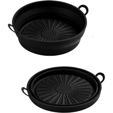 Friteuse pliable en silicone alimentaire, résistante aux hautes températures, compatible micro-ondes (1/4)