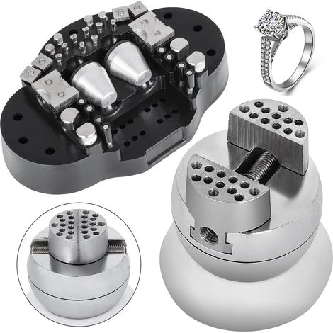 Étau à bille, outil de gravure de 7,6 cm (3 pouces), étau de gravure rotatif à 360°, ensemble de 30 accessoires pour la gravure de bijoux, bloc standard pour incrustation de pierres précieuses et grav (1/5)