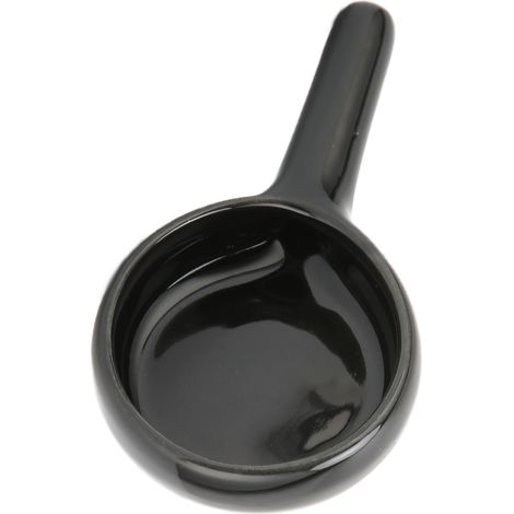 Porte-bougie chauffe-plat en céramique, forme cuillère, noir, déco maison pour brûleur d'encens (1/5)
