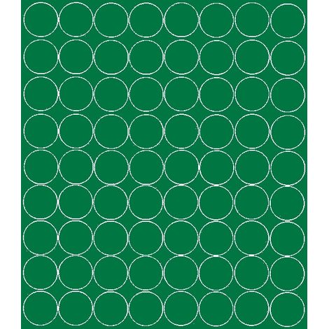 Pegatinas circulares de 5 cm, pegatinas circulares con puntos, 72 unidades, verde brillante.
